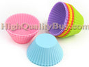 12Pcs Soft Silicone Round Cake Chocolate Cupcake Baking Cup Mold Newest Useful