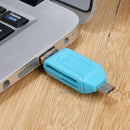 Dual Port OTG USB 2.0 For SD T-Flash Memory Card Reader Adapter For PC Laptop
