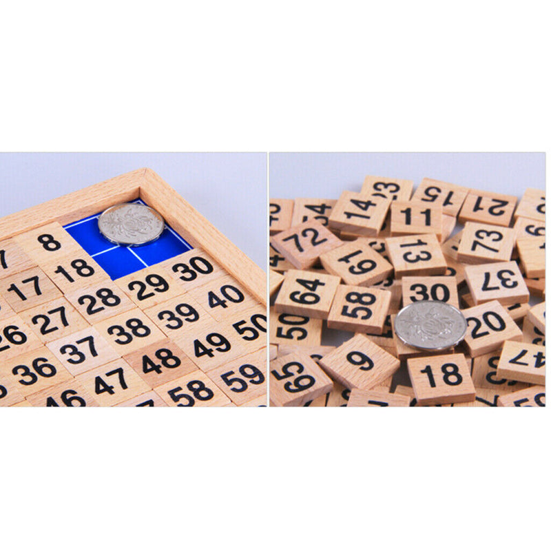 Montessori Math Education Materials - Wooden 1-100Consecutive Numbers Blocks Box