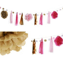 Paper Card String Tassel Home Ornament DIY Flower Ball Decor Festival Party