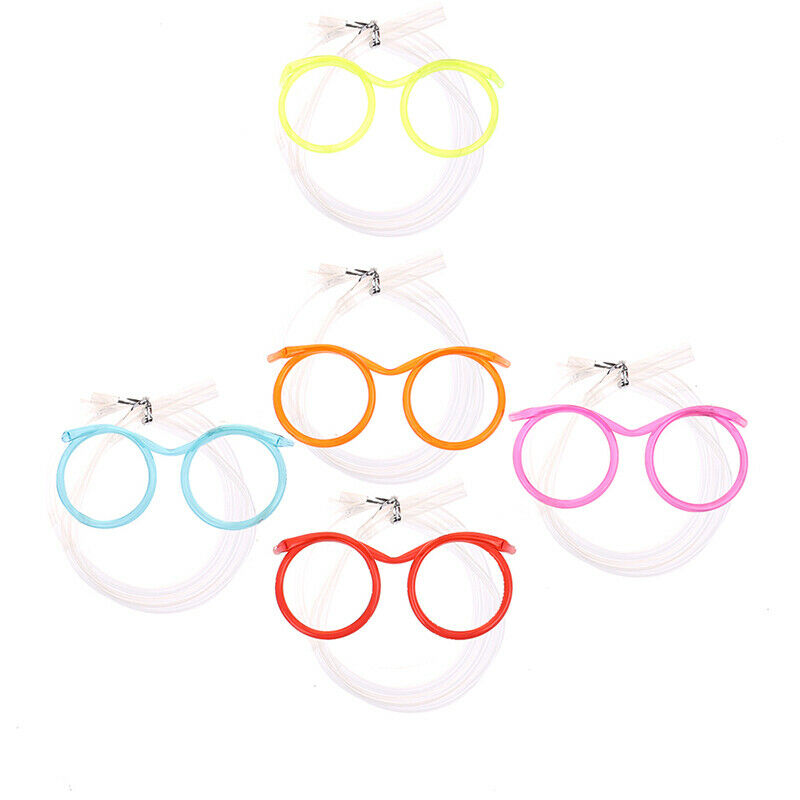 Funny Soft Glasses Straw Unique Flexible Drinking Tube Kid Party Accessories To-