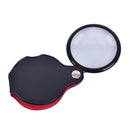 Portable Handheld Magnifier 8X Leather Magnifier Reading Monocle Jewelry Gla Ew