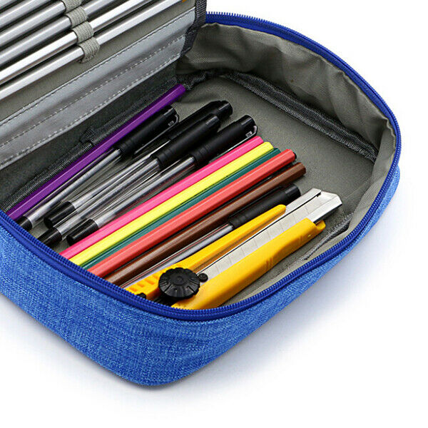72 Holder Pen Colored Pencil Case School Multi-functional High Capacity Zip N5J6