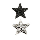 2pcs Star Sew on Patch Beads Rhinestone Repair Applique Motif Garment Decor
