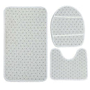 4Pcs Home Bathroom Decor Set Bathroom Blue Stripes Pattern Toilet Seat Cove