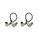 2Pcs Microphone Lead Mic Cable XLR Right Angle Male to Female Extension Cable