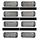 12-24V 36W Car SUV Hazard 12 LED Amber Strobe Flash Light Bar w/ Screws IPX4