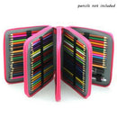Large Capacity Pu Leather 168 Slots Multi-Layer Colored Pencil Wrap Storage