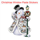 1PC Christmas Decorations Snowman PVC Stickers Paste Window Paste StickersB Ew