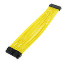 24 Pin Male to Female ATX Power Supply PSU Extension Cable Extender 30cm Yellow