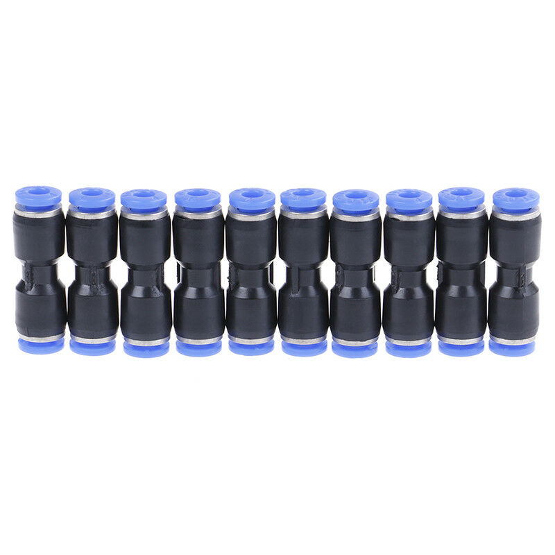 10Pcs pu-4mm straight push in air pneumatic tube fitting coupler union connec Ew