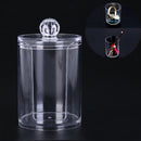 1pc acrylic organizer box round container storage make up cotton pad bo Kw