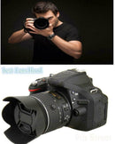 Lens Hood for Nikon HB-69 AF-S DX NIKKOR 18-55mm f/3.5-5.6G VR II D3200 D52 I7N9