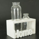 Tabletop Glass Terrarium for Hydroponics Plants Home Decor-White