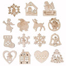 15pcs Lovely Christmas Hollowed-out Hanging Ornament Home Scene Props Decor A