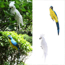 2 Pieces Feathered Macaw Parrot Artificial Foam Bird for Home Garden Tree Bonsai