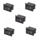 5Pcs 12V On/Off Waterproof Rectangle Rocker w/ Cover Car Dashboard Boat .