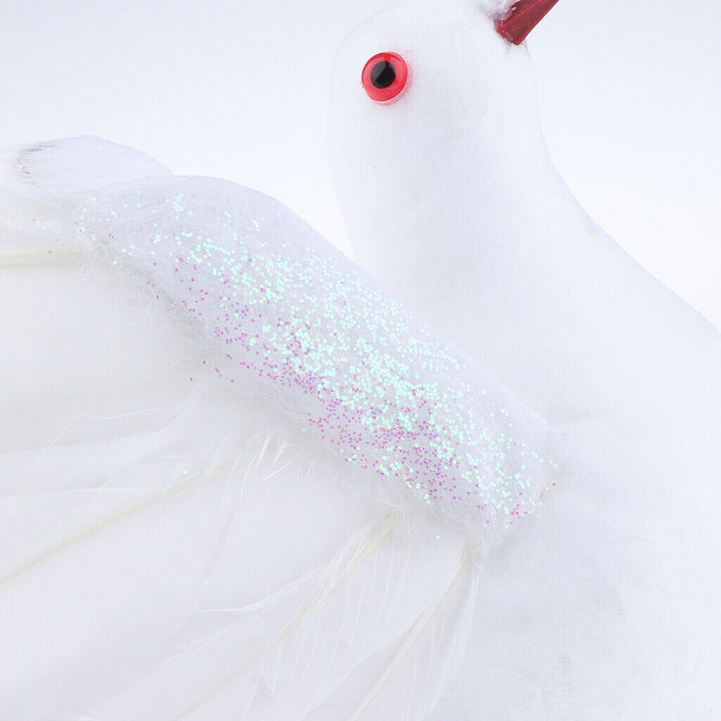 10 Packs of Realistic Feathered Pigeon Doves Animal Birds Ornament Decoration