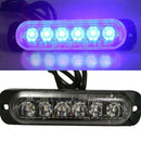 Blue 6 LED Dash Strobe Light Flash Emergency Warning Safety Lamp For Car 1pc