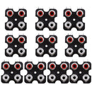 10pcs Solder Type Right Angle Female Jack 4 RCA Socket Connector Board DIY