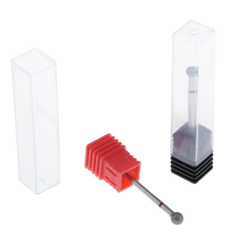2x Ball Cuticle Bits 3/32'' Shank Carbide Nail Drill Bit For Manicure Drill