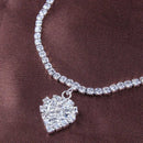 Women Lady Crystal Rhinestone Love Heart Anklet Ankle Bracelet Jewel UKLQ C C3U7