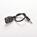 3.5mm Male AUX Audio Plug Jack To USB 2.0 Female Converter Cord Cable Car MP3 FT
