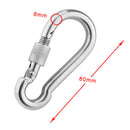 500kg Hammock Swing Hanging Buckle Key Chain Clip Heavy Duty Screwgate Locking