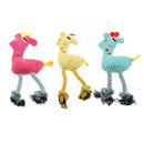 3 Pieces Dog Rope Toys Squeaky Plush Dog Toys,Dog Chew Interactive Toys for