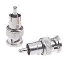 2x BNC male to RCA male coax connector adapter cable coupler for cctv camera  Gw