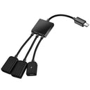 Dual mini USB Host OTG Hub Splitter Adapter Cable for Nexus S3 Galaxy Tab S