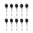 10pcs Retractable Badge Reel with Carabiner Belt Clip and Key Ring for ID C F9M3