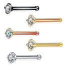 5Pcs 20G Colorful Crystal Straight Nose Rings Bar Stud Body Piercing Jewelr3 Gw