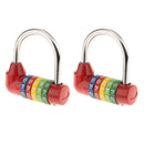 2pcs 5-Digit Security Combination Lock Bag Suitcase Padlock Number Code Red