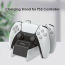 Dual USB Type C Charging Cradle for DualSense Controller Charger with Cable A