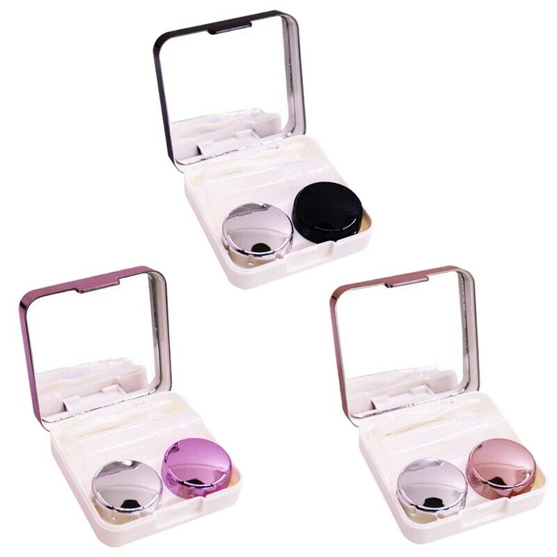 3 Pack Contact Lens Case,Mini Stylish Simple Portable Cases Kit Set Hard Do I5H4