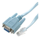 4.9Ft RJ45 Male to D-Sub RS232 DB9 Female Adapter Flat Cable