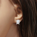 Fashion Women Geometric Folden Ear Stud Creative Earrings Casual Jewelry