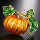 Enamel Pumpkin Brooch Pin Banquet Badge Suits Shirt Collar Pin Jewelry Gift JR