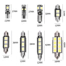 23pcs T10 BA9S Festoon LED Car Interior Dome Light License Plate Lamp Bulbs