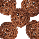 5pcs Wicker Rattan Balls Table Wedding Party Christmas Decorative 7CM