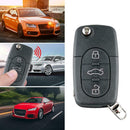 Car Remote Key Shell 3 Button Flip Folding Key Case Blank for Audi A2 A3 A4