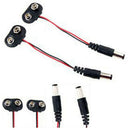 2.1x5.5mm Male DC Plug, Battery Clip Connector 9V