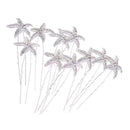 10 Pieces Glitter Crystal Headpiece U-shaped Bridal Lady Party Hair Jewelry