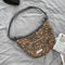 Retro Zebra Pattern Shoulder Dumpling Tote Women Big Capacity Messenger Bag