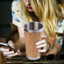 Bamboo Coffee Cup Stainless Steel Coffee Travel Mug With Leak-Proof Cover I
