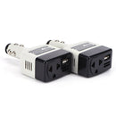 AutoCharger Adapter DC 12V To AC Converter 220V Mobile Charger Power With USB 3C