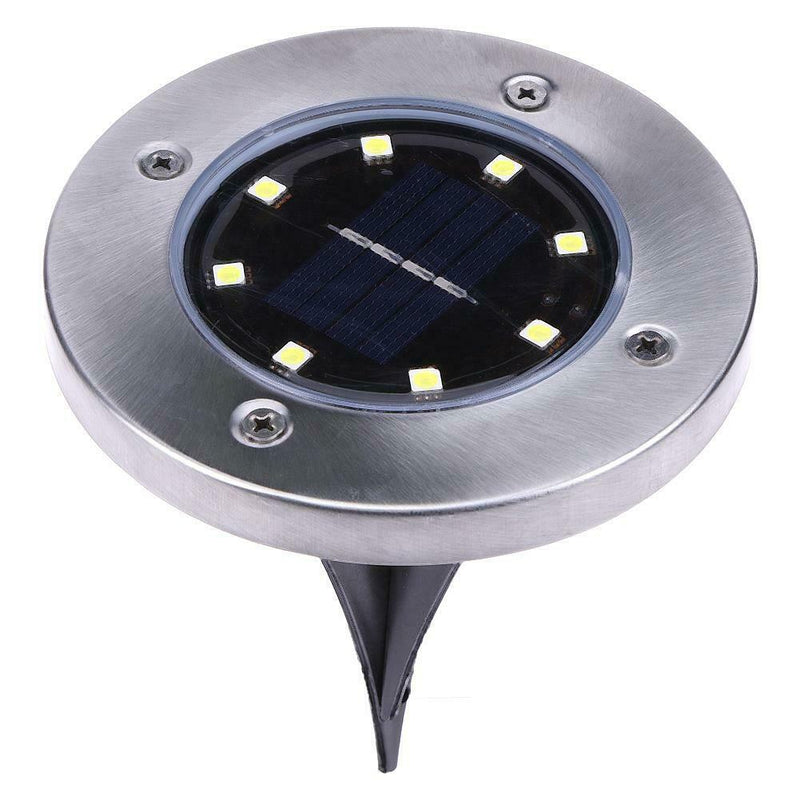 8LED Solar Powered Buried Ground Light Outdoor Path Garden Decking Lamp A