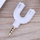 3.5mm Stereo Audio Jack Earphone Headphone 2 Way U Splitter Adapter A