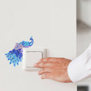 DIY Peafowl Diamond Painting Luminous Switch Stickers Kitchen Wall Decals